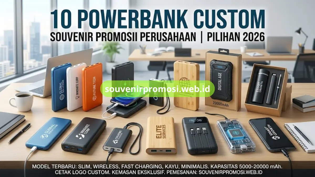 10 Powerbank Custom Souvenir Promosi Perusahaan Pilihan 2026