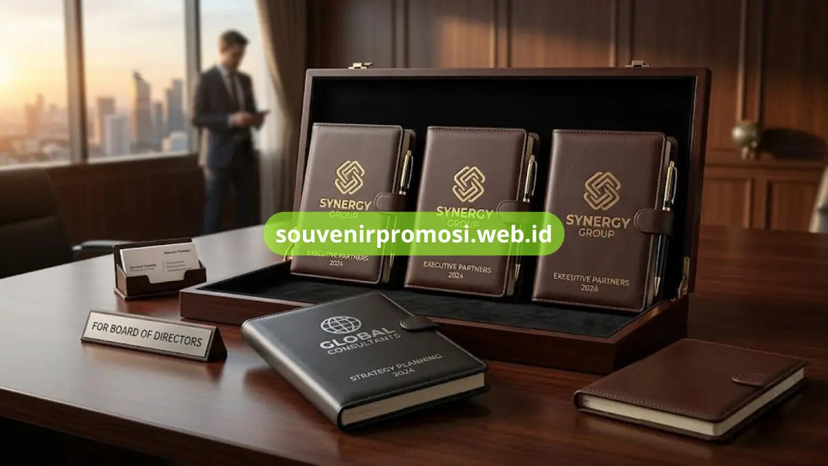 Agenda Kulit Asli Eksklusif untuk Gift Set Eksekutif