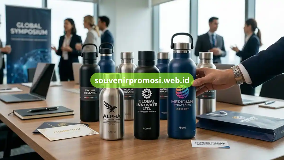 Botol Minum Stainless Custom untuk Souvenir Korporat