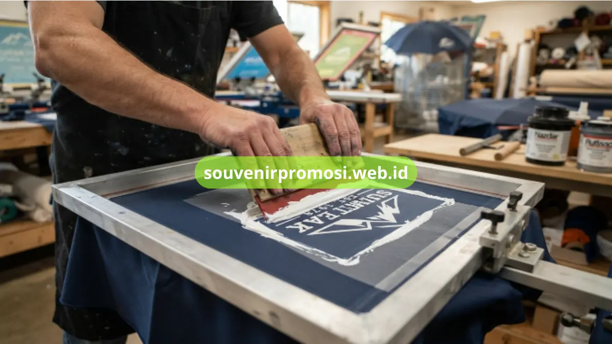 Pembagian Souvenir Payung Gathering Kantor