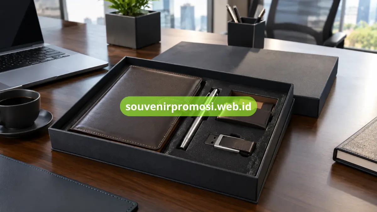 Set ATK Premium Meja Kerja Korporat Custom Logo Perusahaan