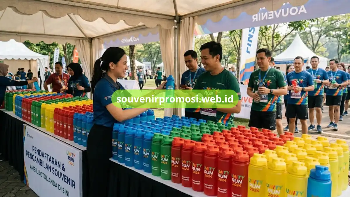 Distribusi Souvenir Sport Bottle Custom untuk Event Perusahaan
