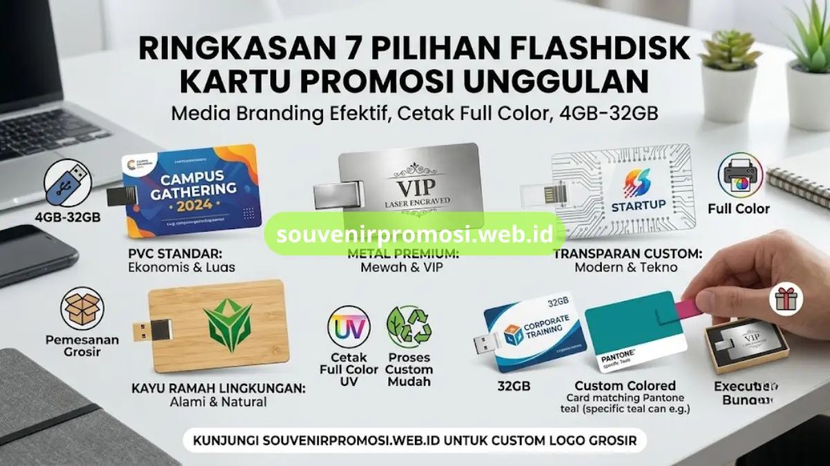 Infografis Fitur Flashdisk Kartu Souvenir
