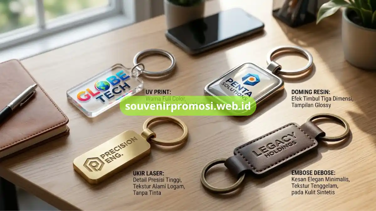 Teknik Cetak Logo Gantungan Kunci Promosi Custom untuk Perusahaan