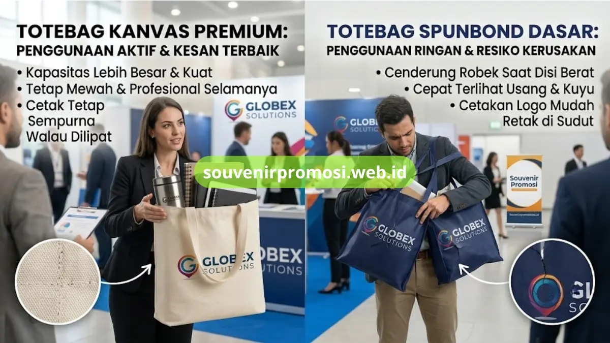Keunggulan Totebag Kanvas vs Spunbond