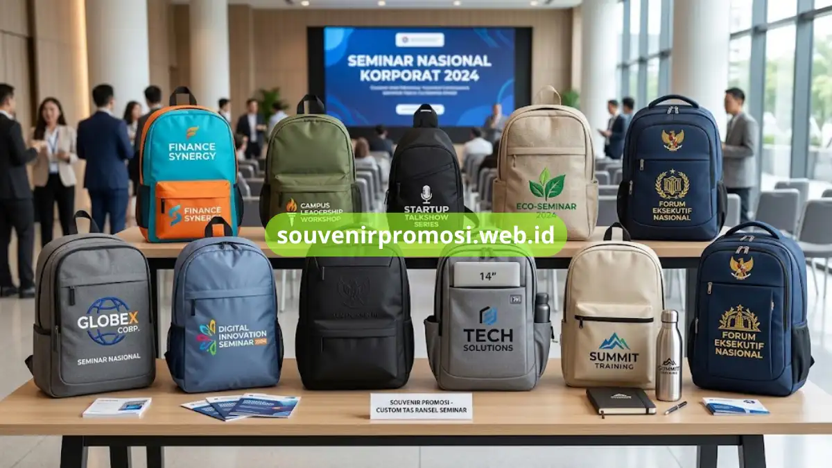 10 Model Tas Ransel Seminar Custom untuk Souvenir Promosi Korporat