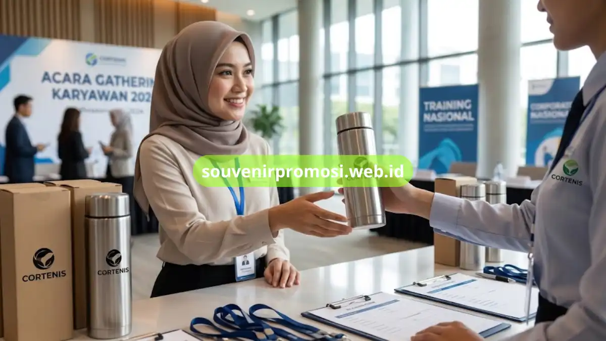 Pembagian Souvenir Tumbler Custom untuk Karyawan