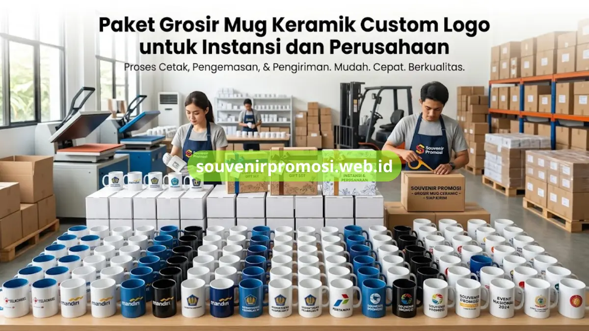 Paket Grosir Mug Keramik Custom Logo untuk Instansi dan Perusahaan