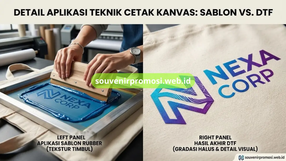 Proses Aplikasi Sablon vs Hasil Print DTF pada Tote Bag Kanvas