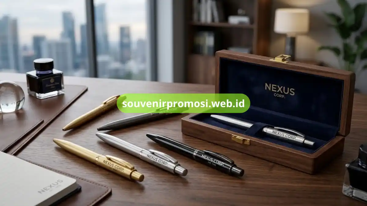 Varian Desain Pulpen Besi Logo Custom untuk Korporat