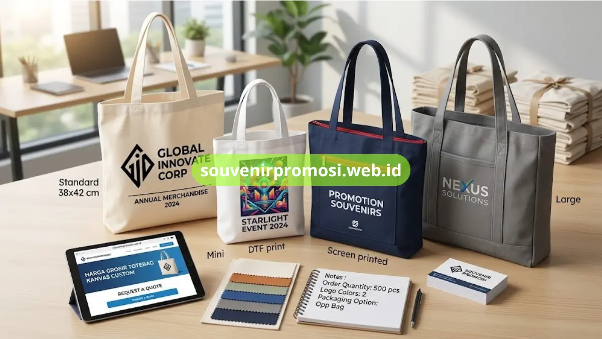 Harga dan Paket Pemesanan Grosir Totebag Kanvas Custom Souvenir Promosi