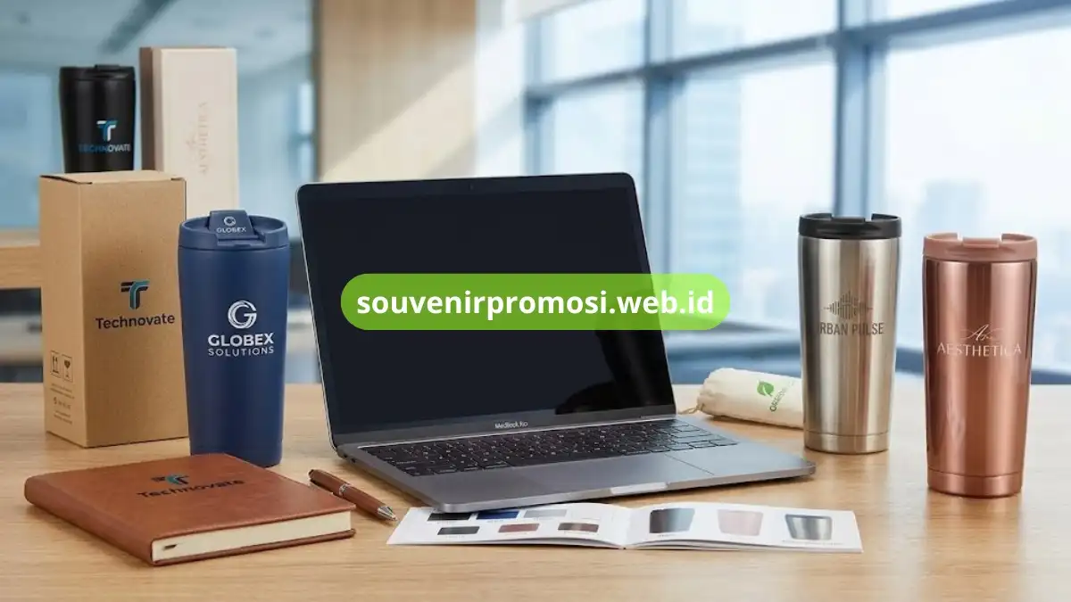 Souvenir Tumbler Custom Branding Meja Kerja Kantor