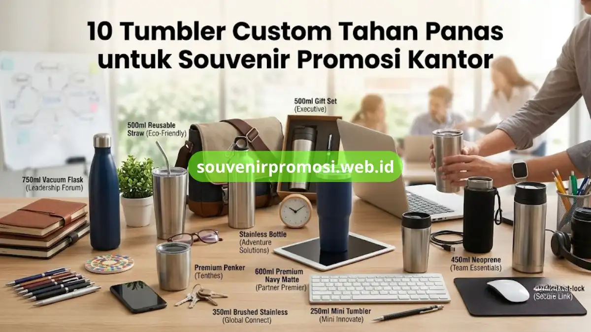 Souvenir Tumbler Custom Promosi Kantor