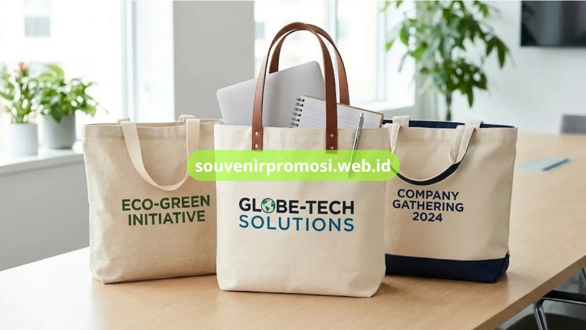 Tote Bag Kanvas Custom Souvenir Perusahaan